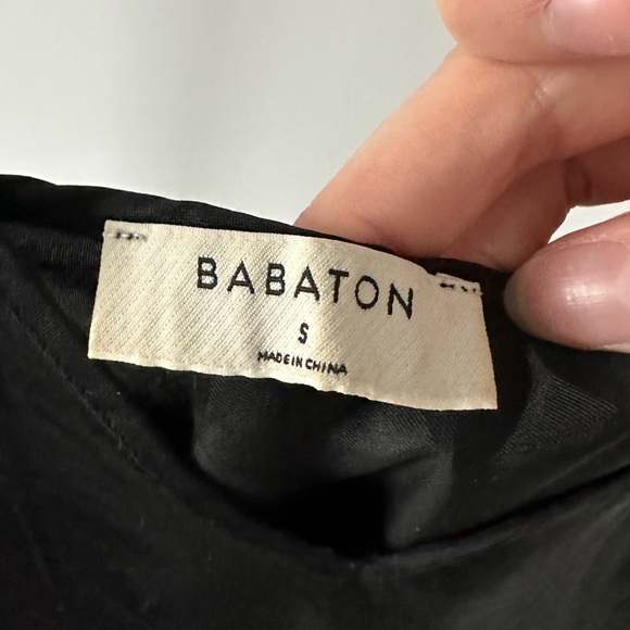 Black Babaton Silk Midi Dress - Picture 4 of 5